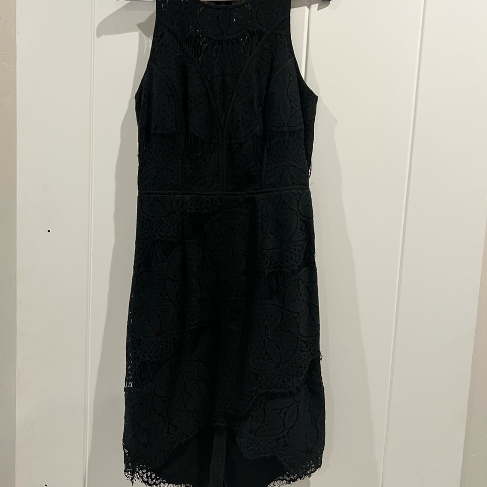 Black lace high/ low dress